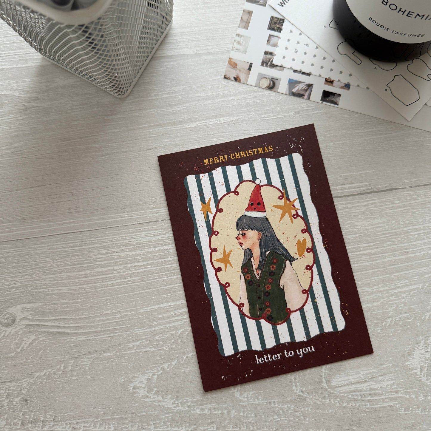 La Dolce Vita Letter to You Christmas Postcard