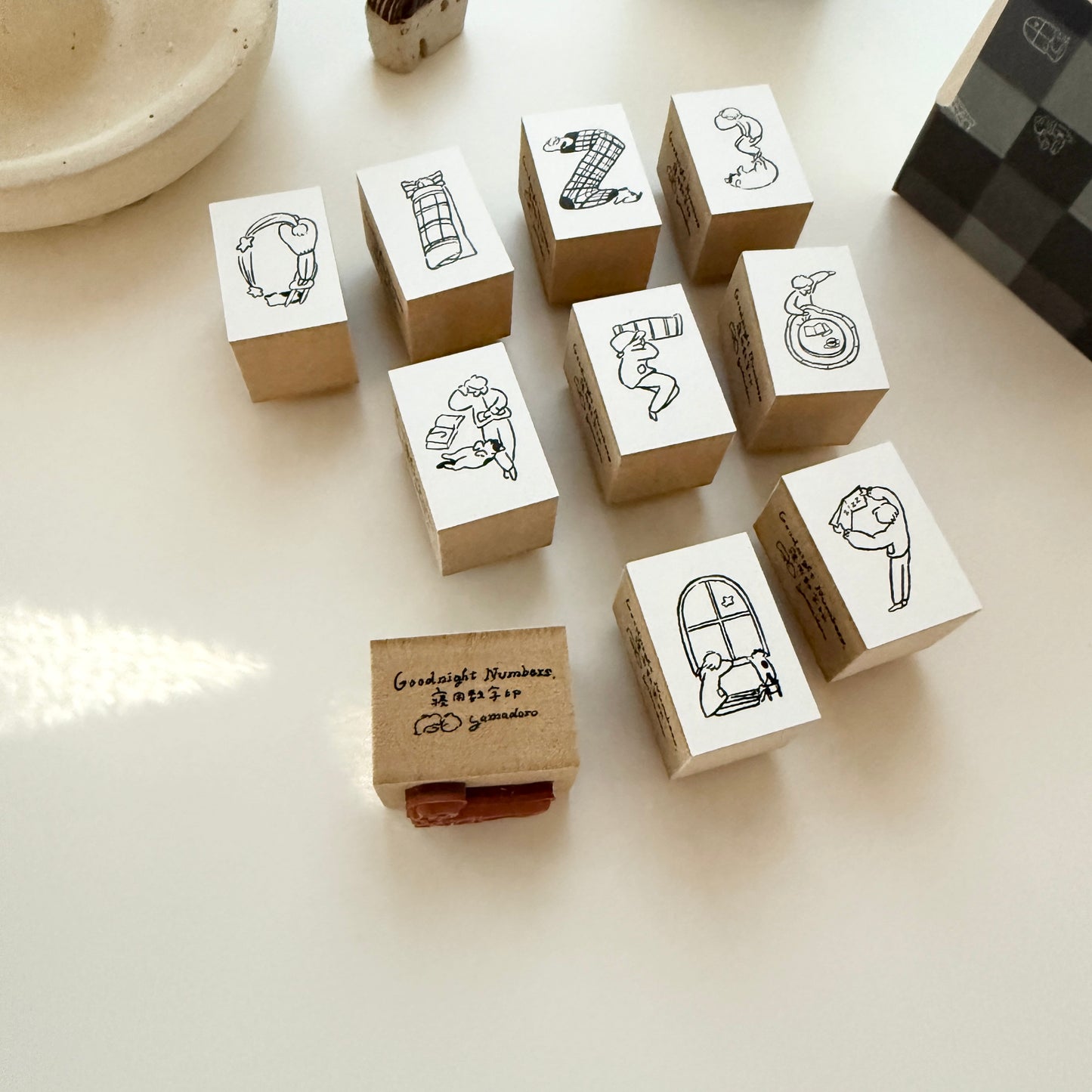 Yamadoro Goodnight Number Stamp Set