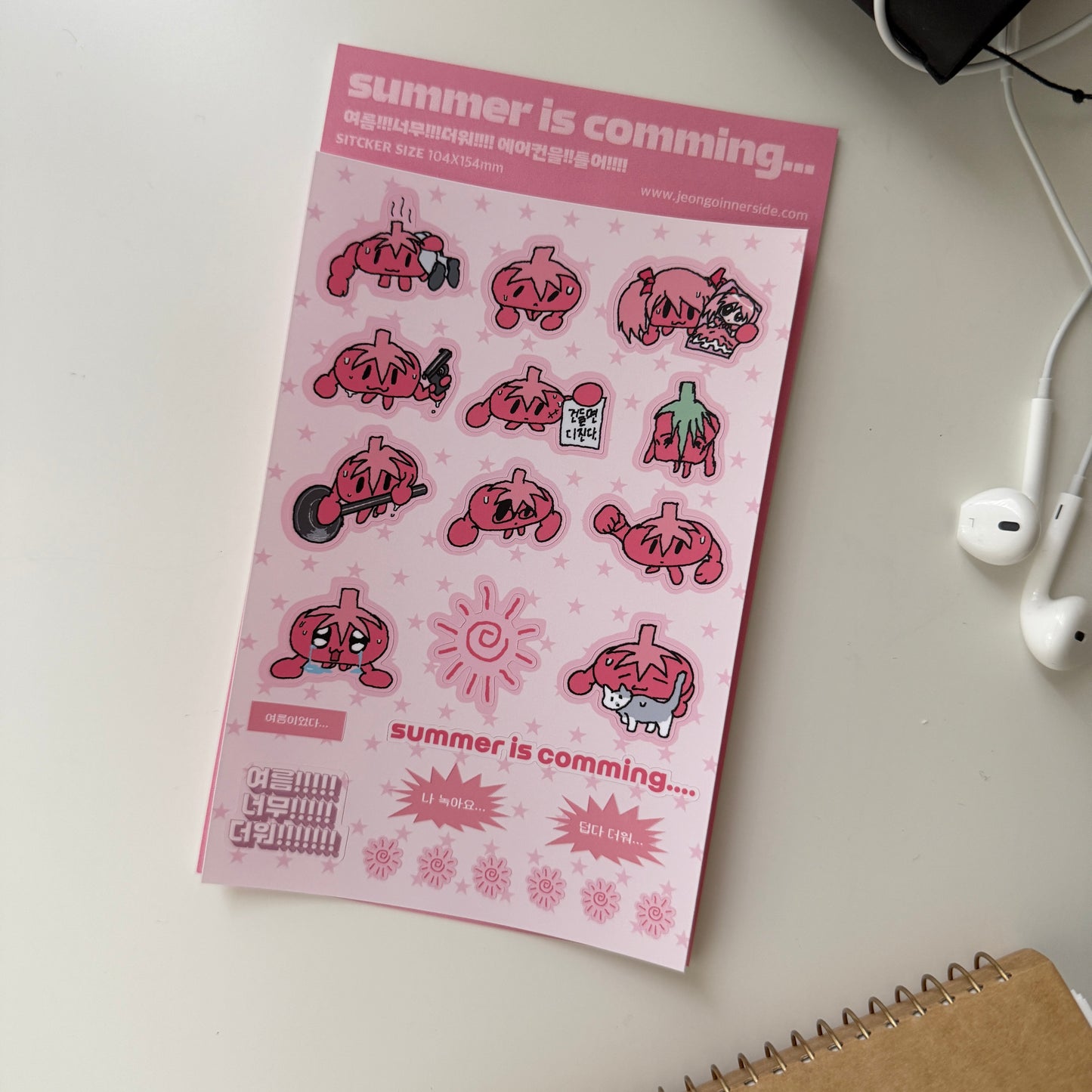 Jeongo Innerside Ms. Tomato's Summer Sticker Sheet