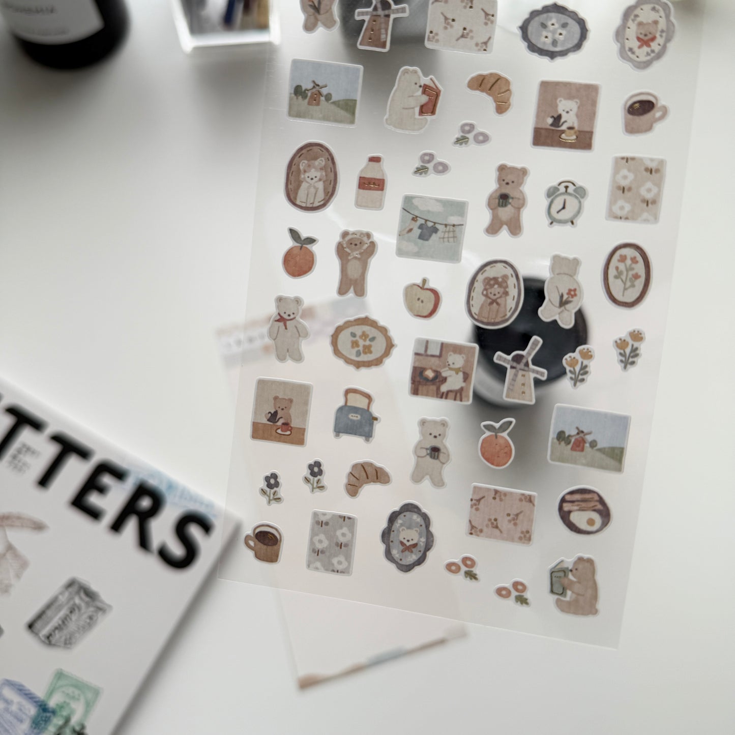 MIND WAVE Lampo Mini Sticker | Morning with bear
