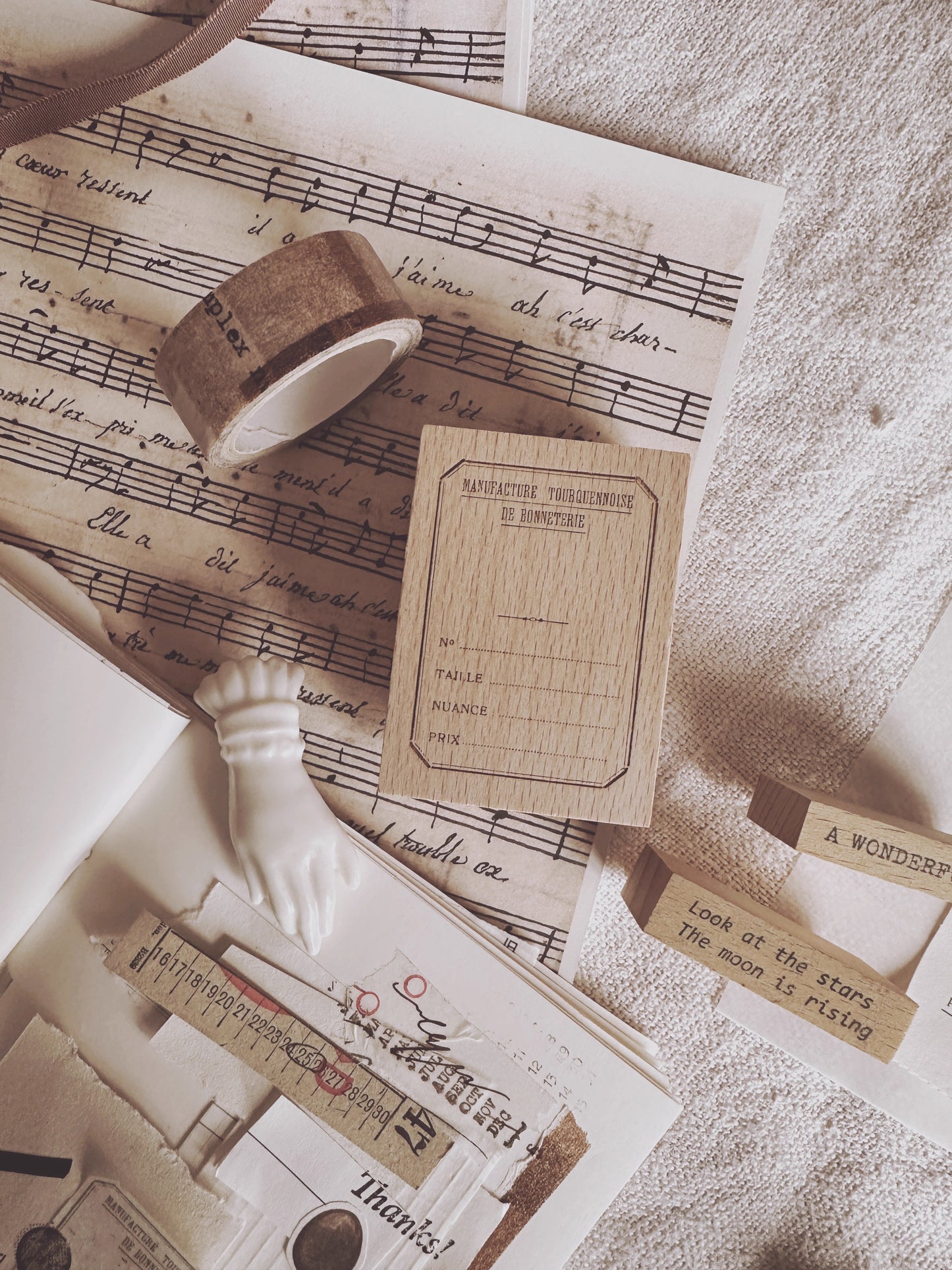 Penny Fei Vintage Tags & Postmarks Rubber Stamps / 7 Designs