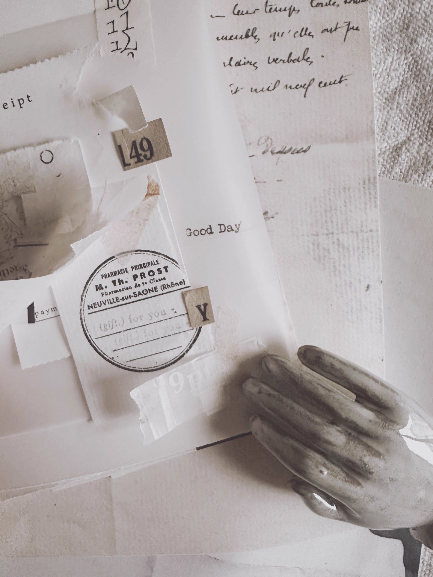 Penny Fei Vintage Tags & Postmarks Rubber Stamps / 7 Designs