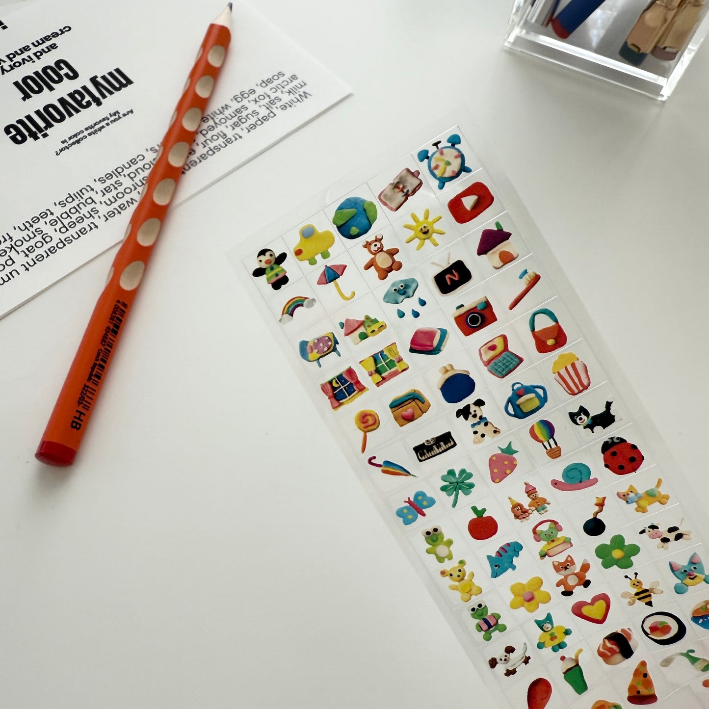Sosomroom Nemo Nemo Mini Transparent Cube Sticker (A)