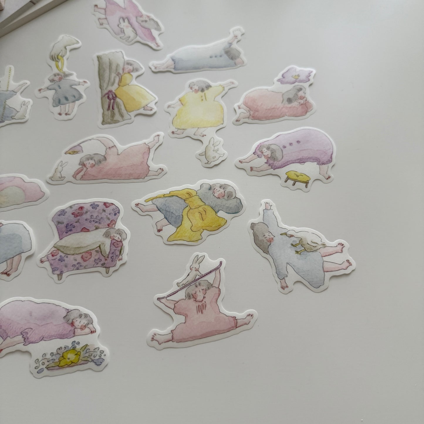 Dodolulu Lazy Day Comforts Die-cut Matchbox Stickers