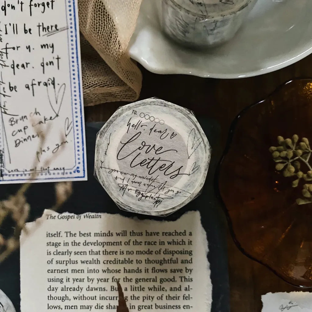 Mr. Eggplants Love Letters Washi Tape