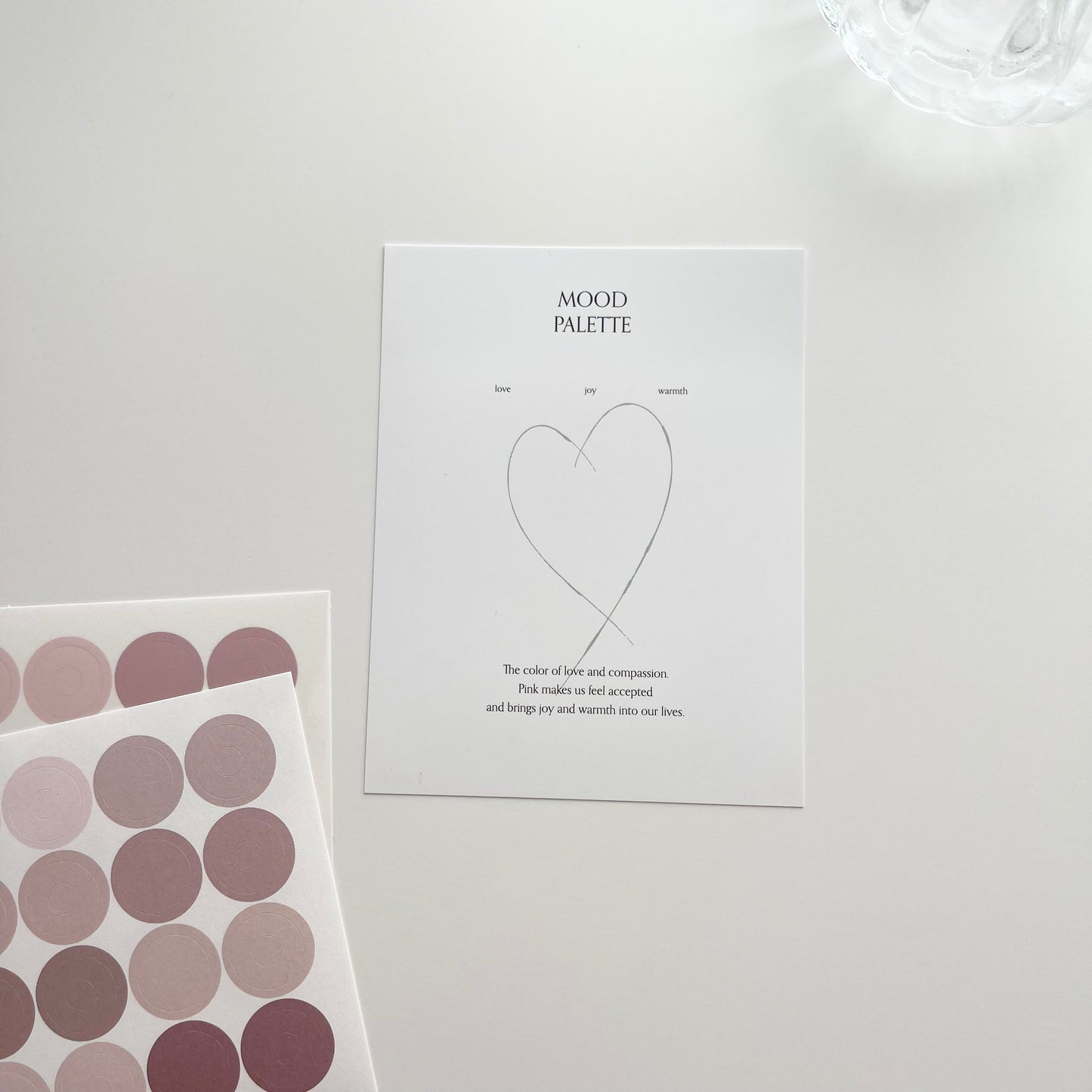 Day and Moment Mood Palette Sticker Set | Dusty Pink
