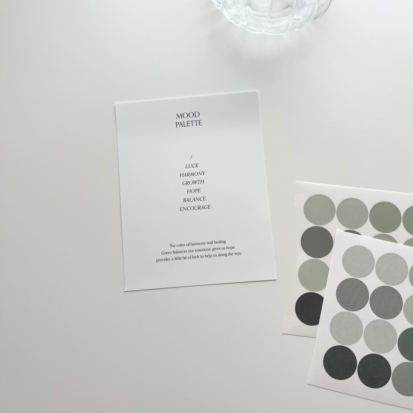 Day and Moment Mood Palette Sticker Set | Green