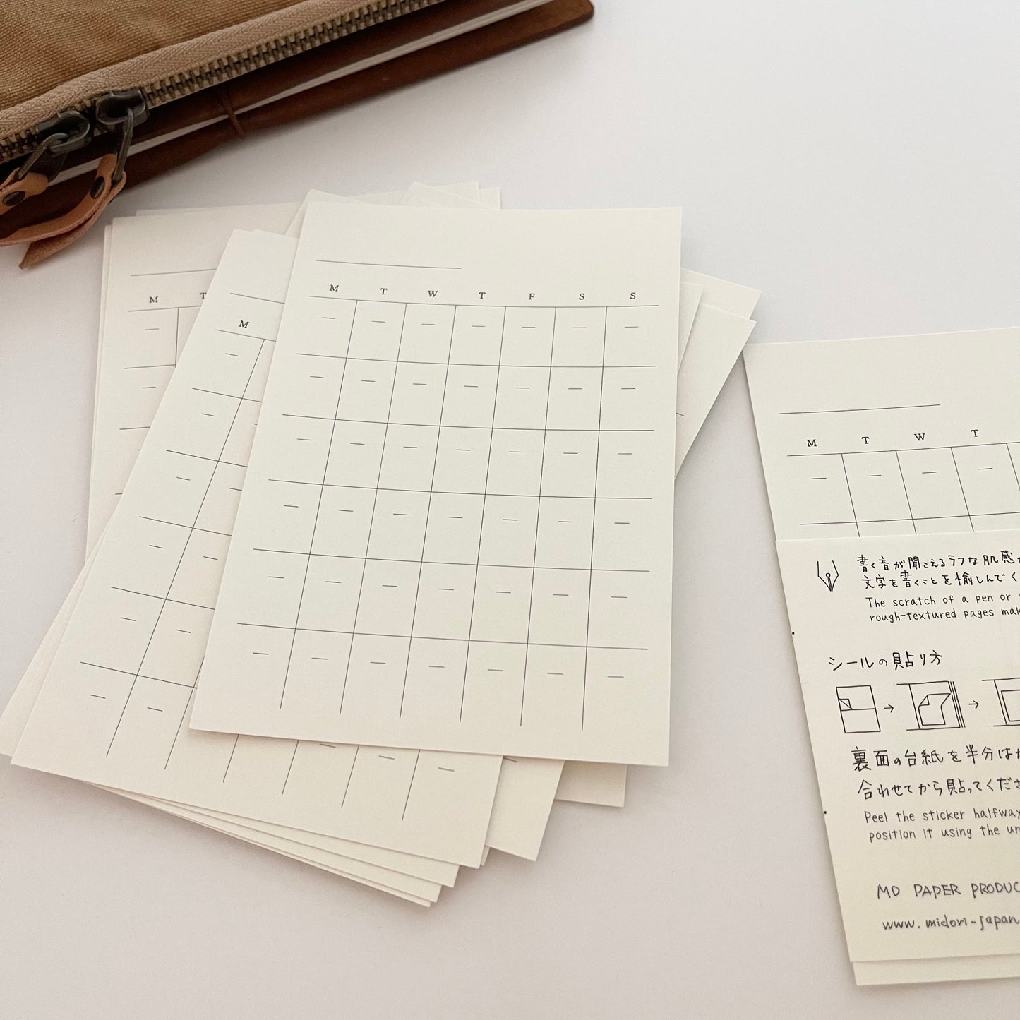 Midori Monthly Diary Sticker | Undated