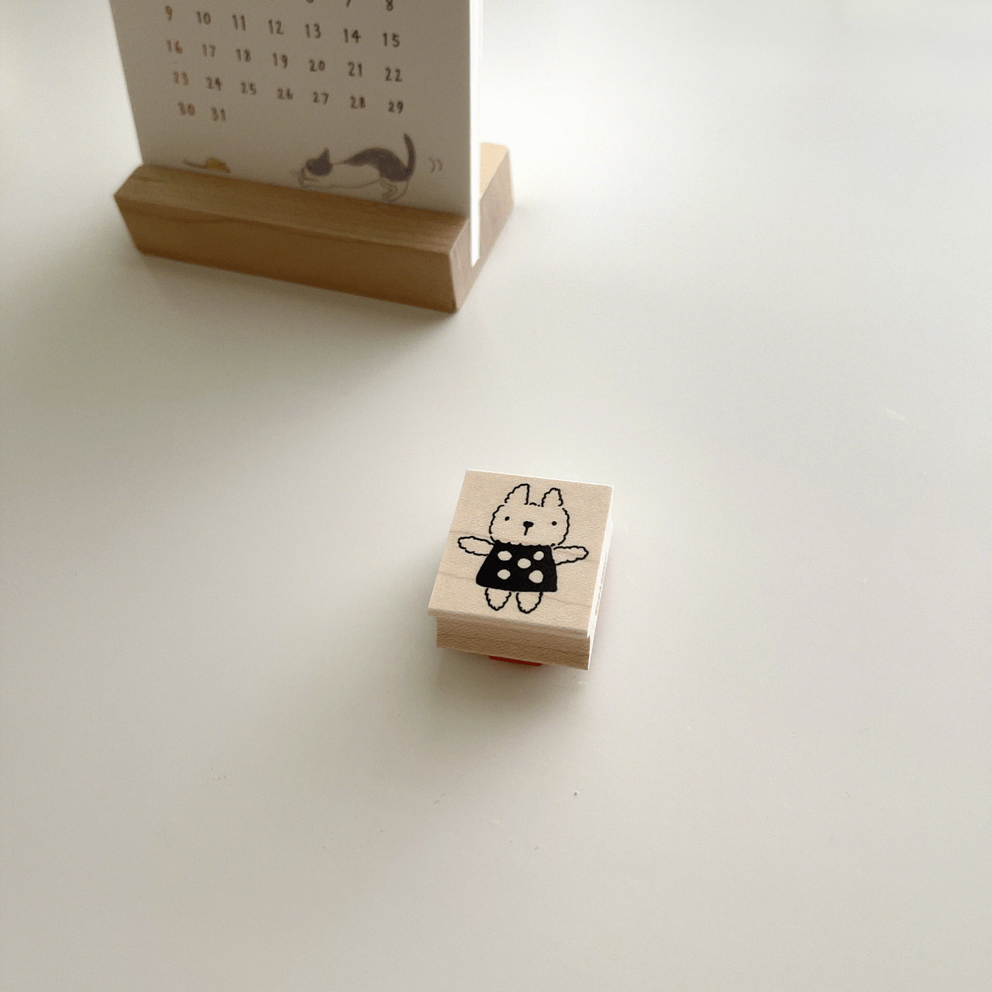 Hankodori Bear & Rabbit Rubber Stamps 0217