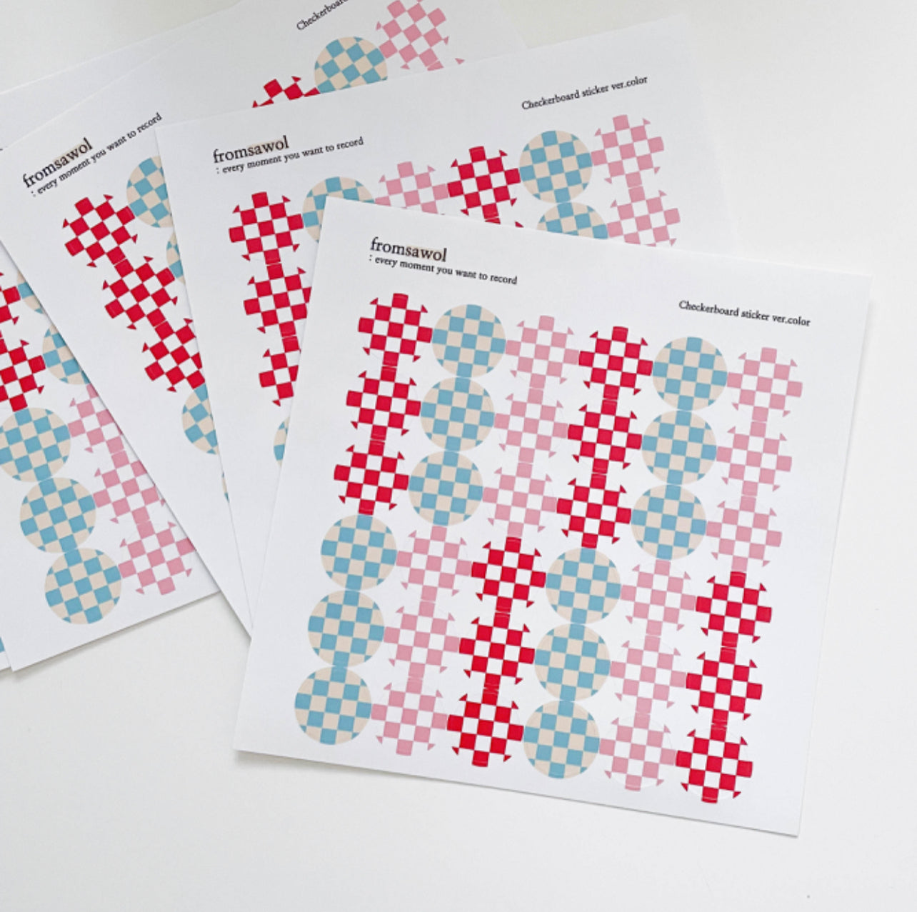 fromsawol Checkboard Sticker | 2 Options
