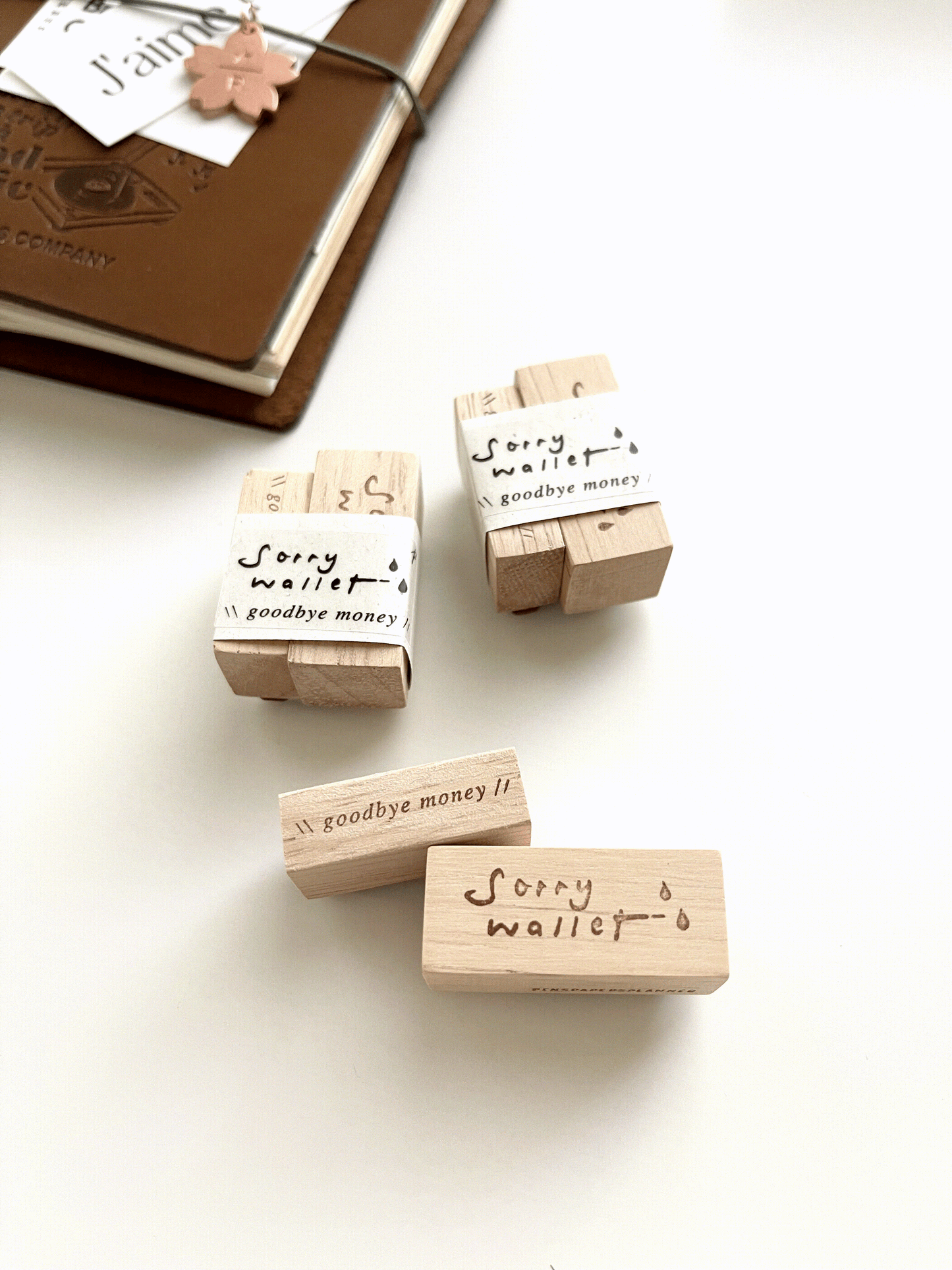 PensPapersPlanner Series V Rubber Stamp Set // Sorry wallet