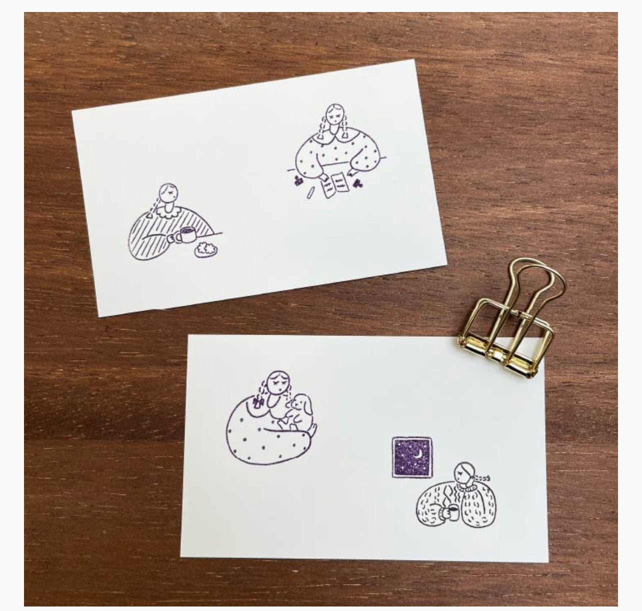 Stamp Marche Holding The Puppy Rubber Stamp