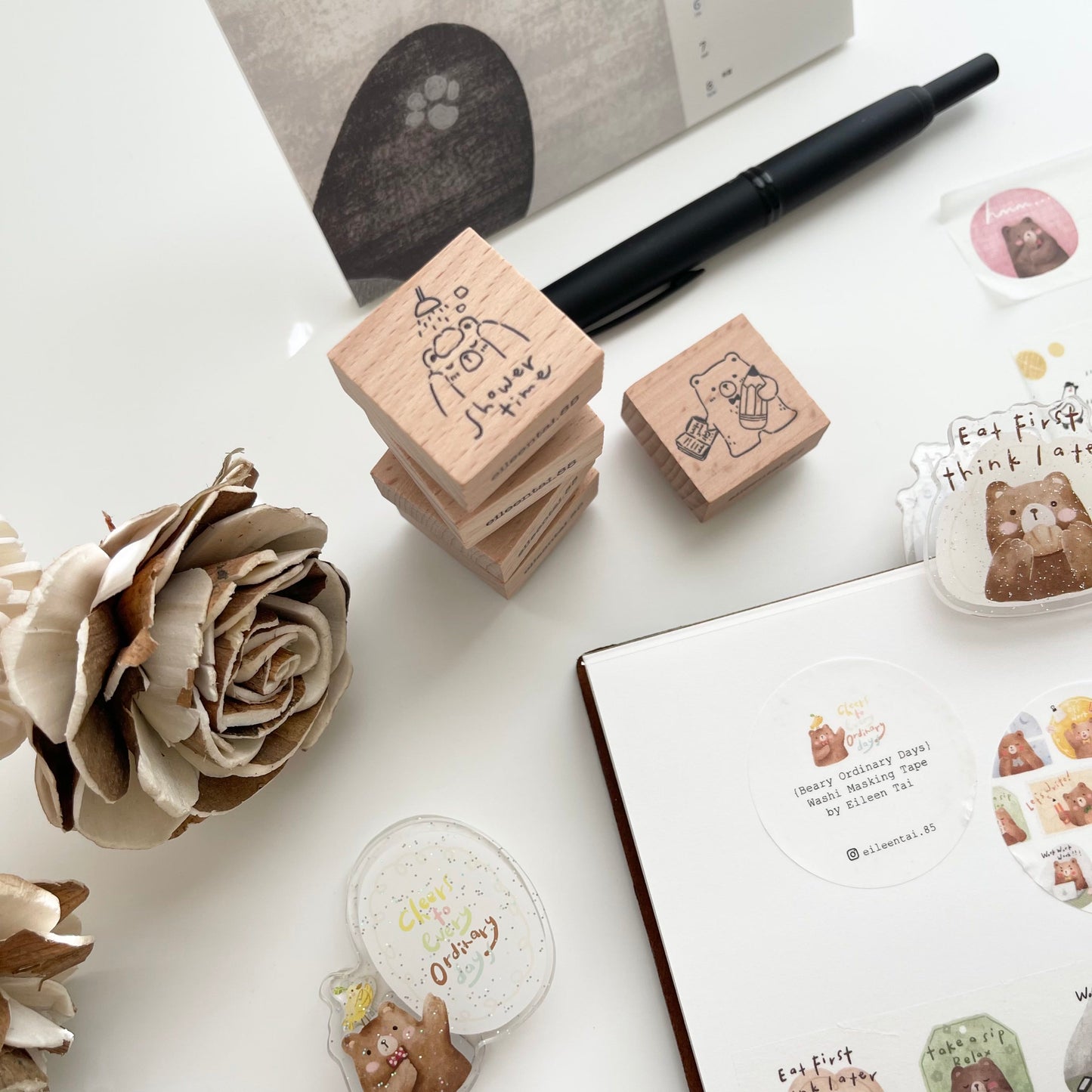 EileenTai.85 Beary Ordinary Days Rubber Stamps Part II // 5 Options