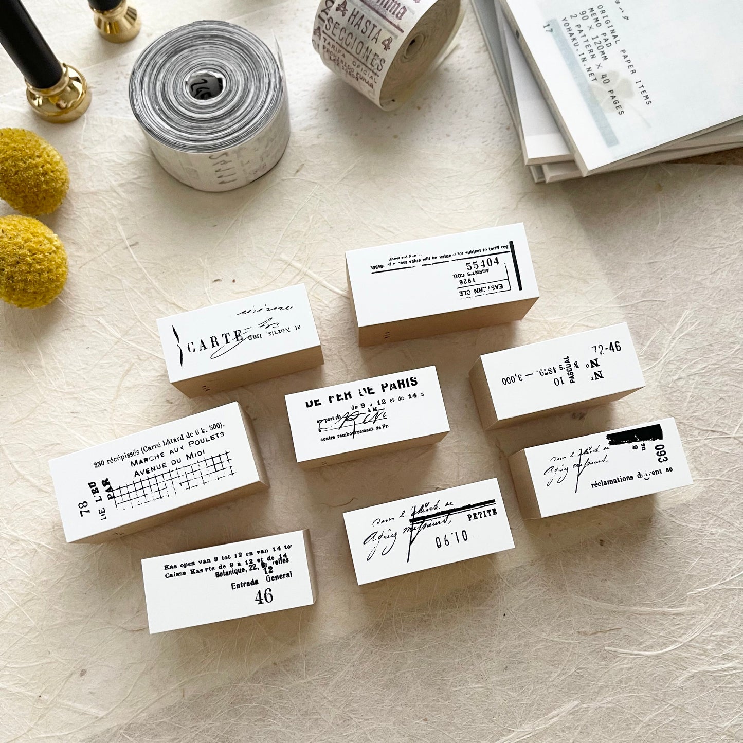 Yohaku Rubber Stamp Group A / 8 Designs