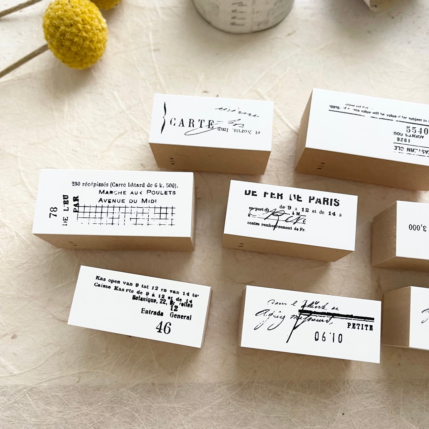 Yohaku Rubber Stamp Group A / 8 Designs