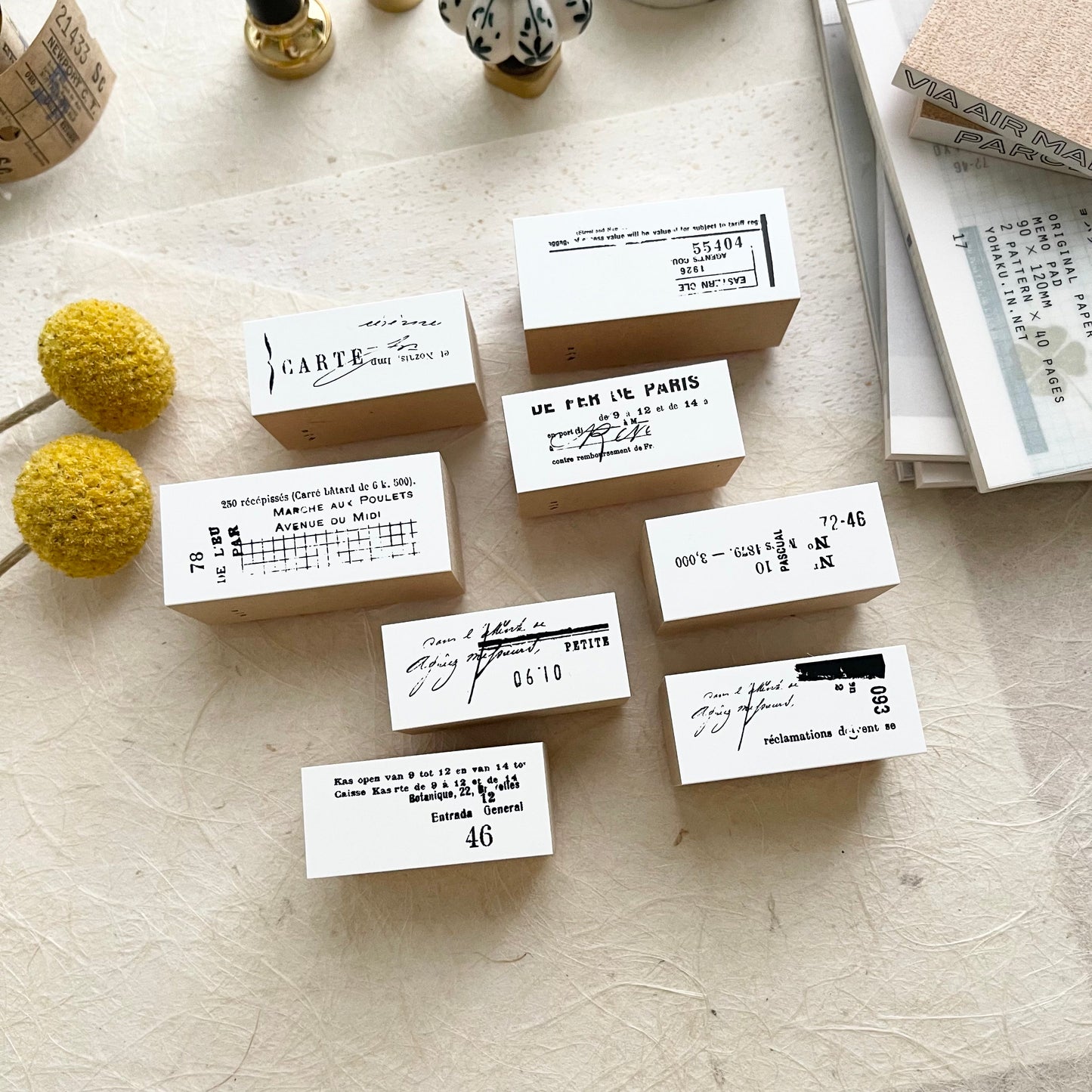 Yohaku Rubber Stamp Group A / 8 Designs