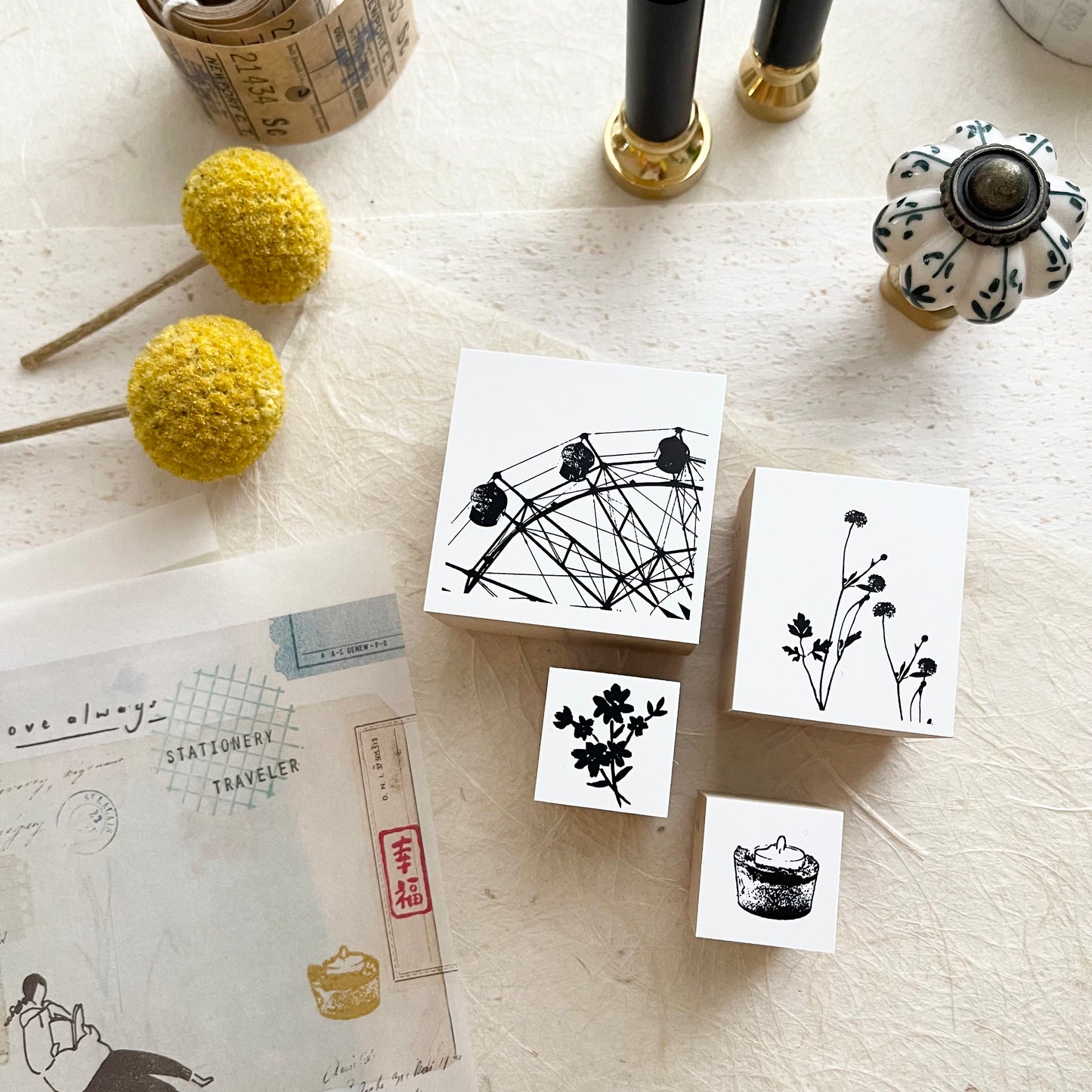Yohaku Rubber Stamp Group B / 4 Designs