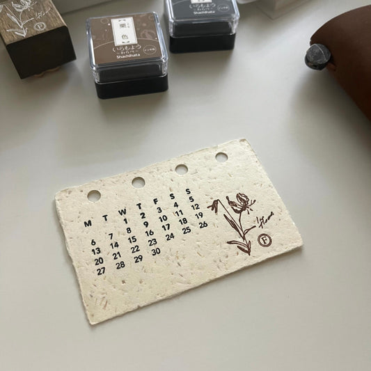 Shachihata Perpetual Connecting Calendar Rubber Stamp