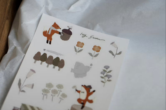 Ivy Snow Mr. Fox 3D Rub-on Sticker Set