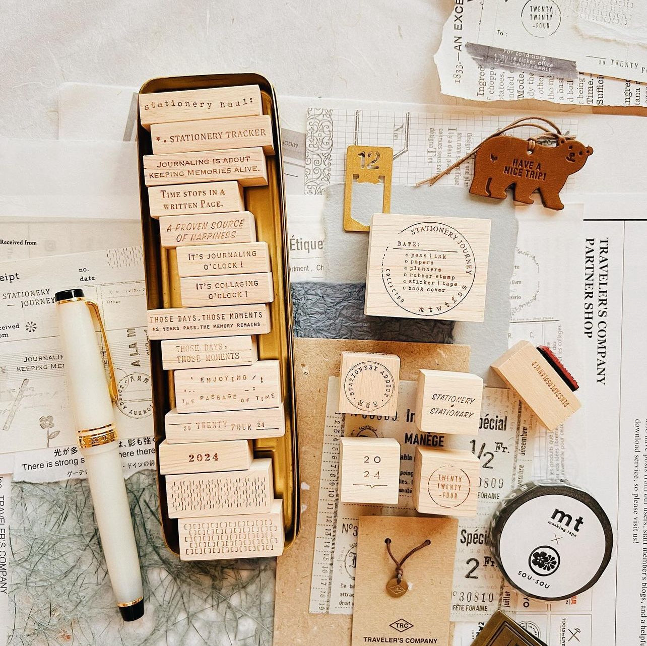 Penspapersplanner Series V Enjoy The Journey Rubber Stamps