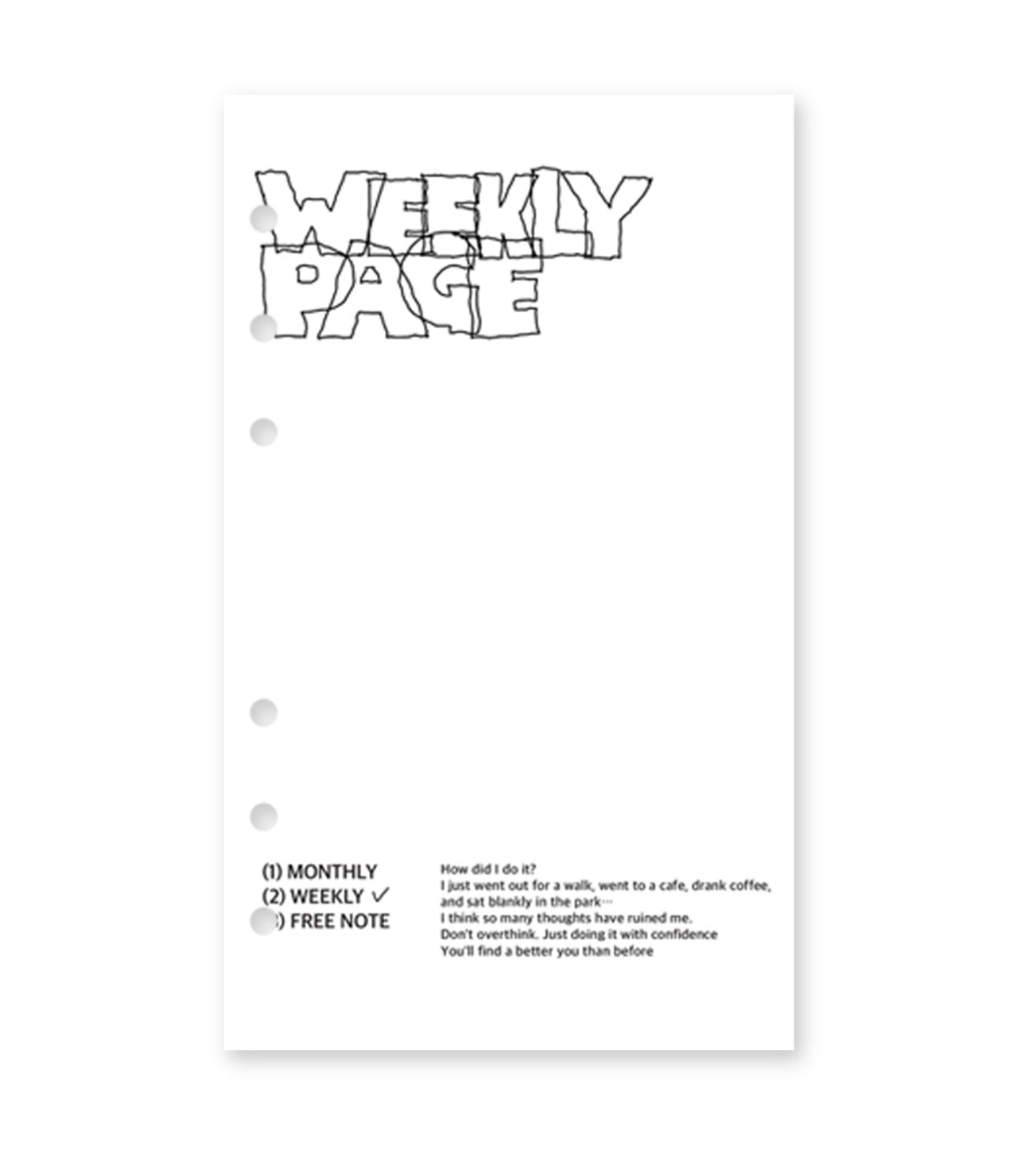 Jeongo Innerside New Weekly Refill / Horizontal