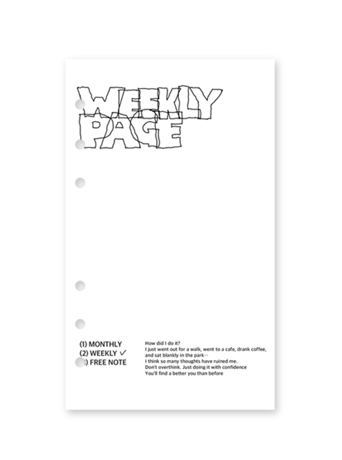 Jeongo Innerside New Weekly Refill / 8 Section