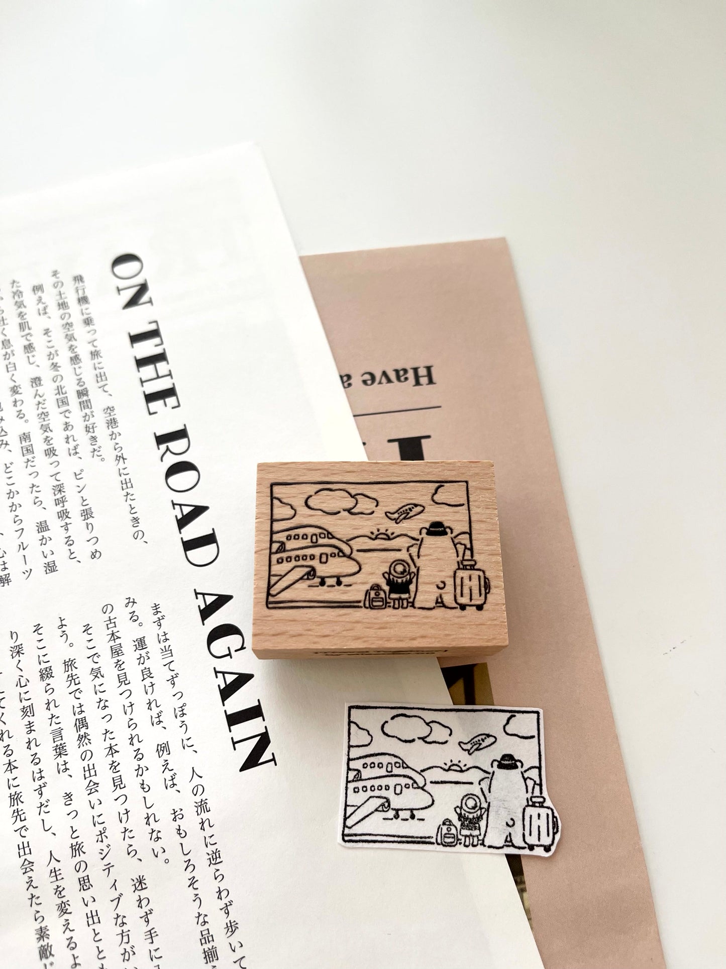 EileenTai.85 Bear & Girl Travel Together Rubber Stamps // 6 Options