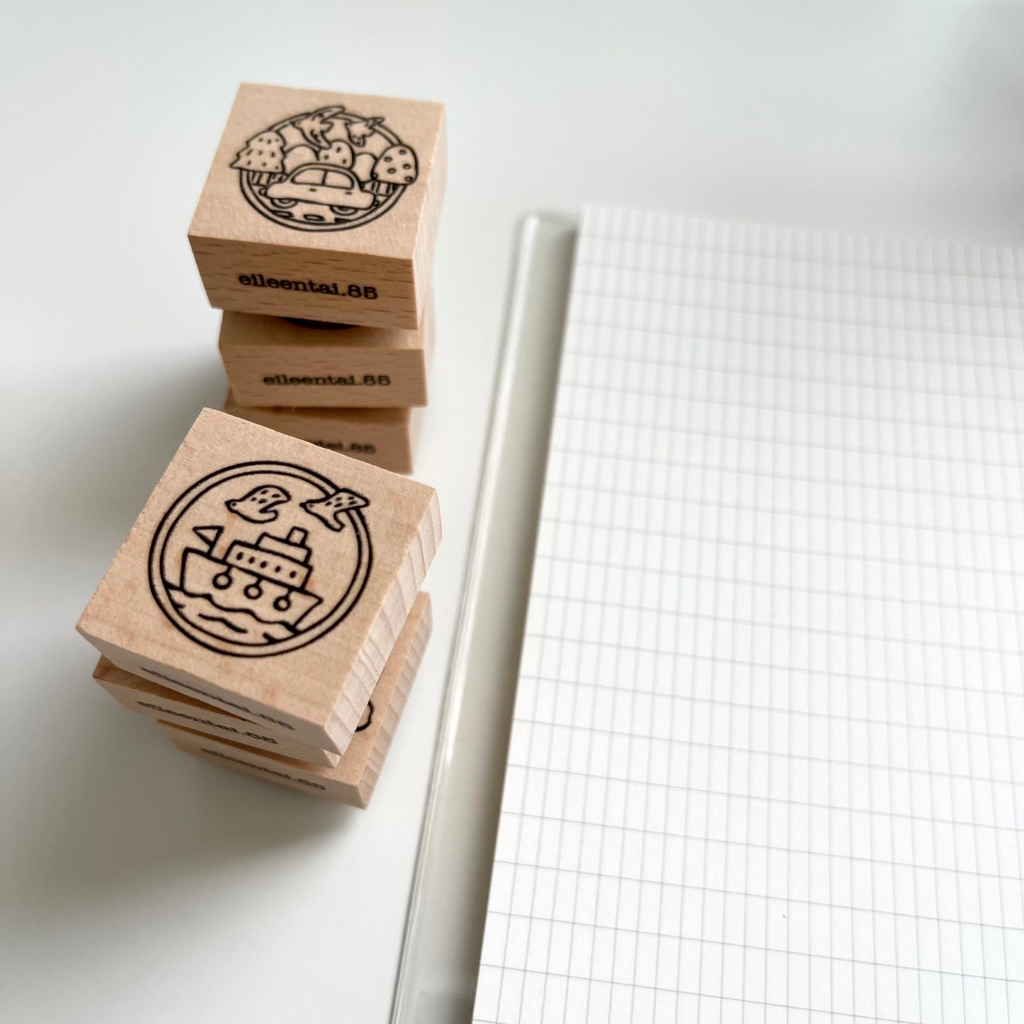 EileenTai.85 Let's Go Rubber Stamps // 6 Designs