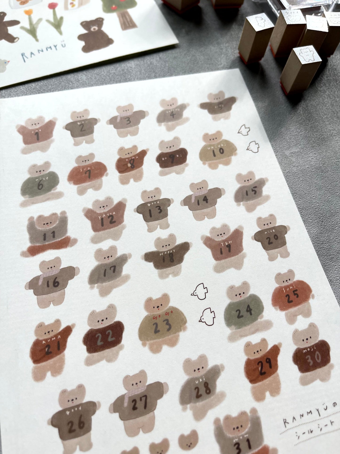 Ranmyu Self-Cut Dates Sticker Sheets