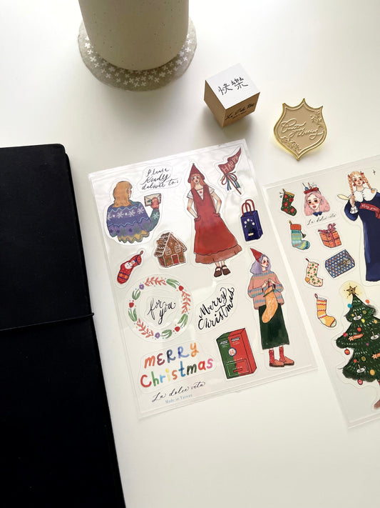 La Dolce Vita Merry Christmas Clear Sticker Set
