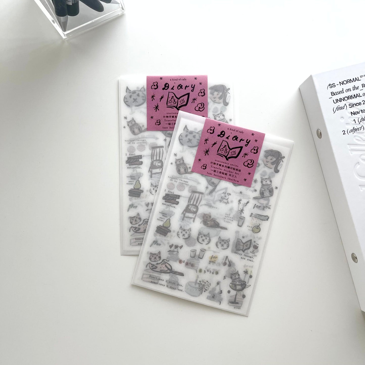 A Kind of Café Diary Transfer Sticker Pack