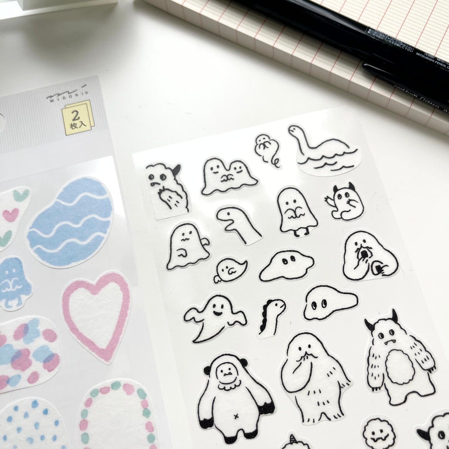 MIDORI Removable Planner Sticker / Monsters