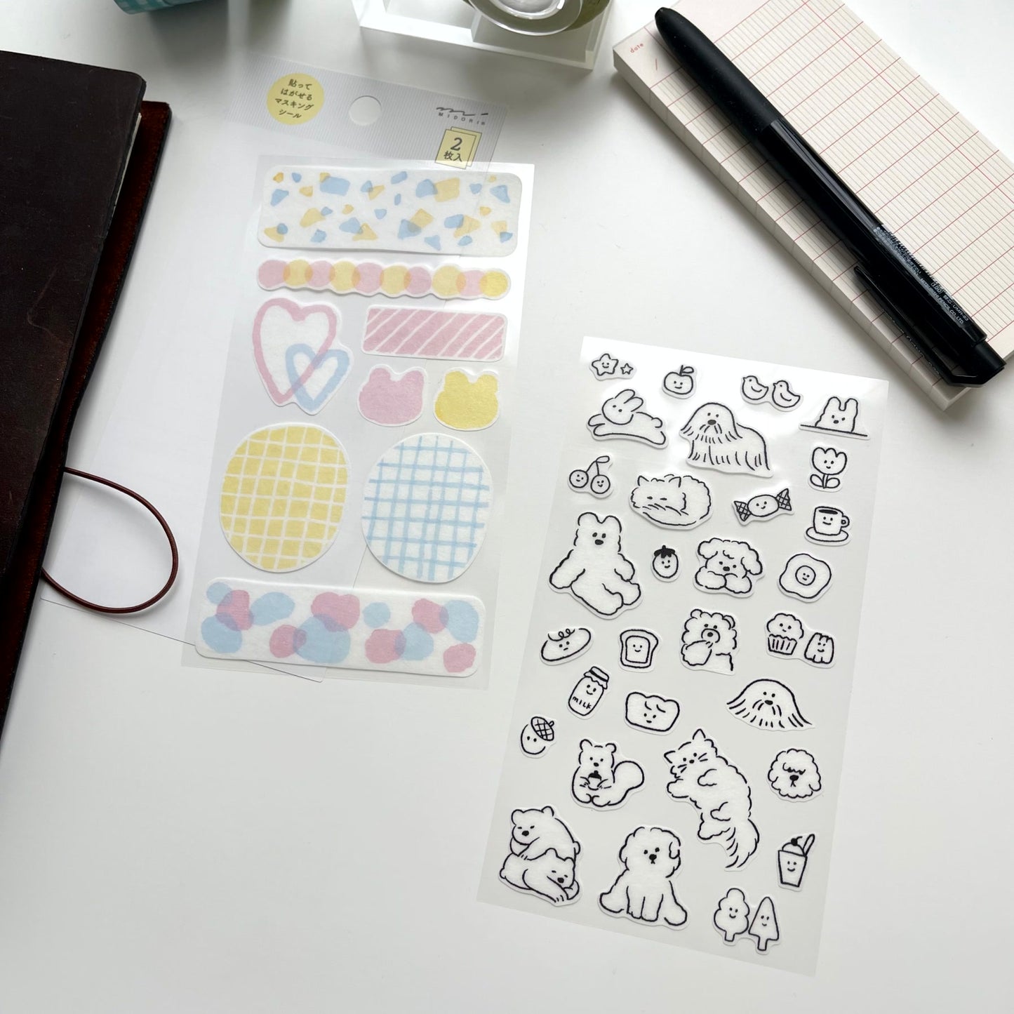 MIDORI Removable Planner Sticker / Animals