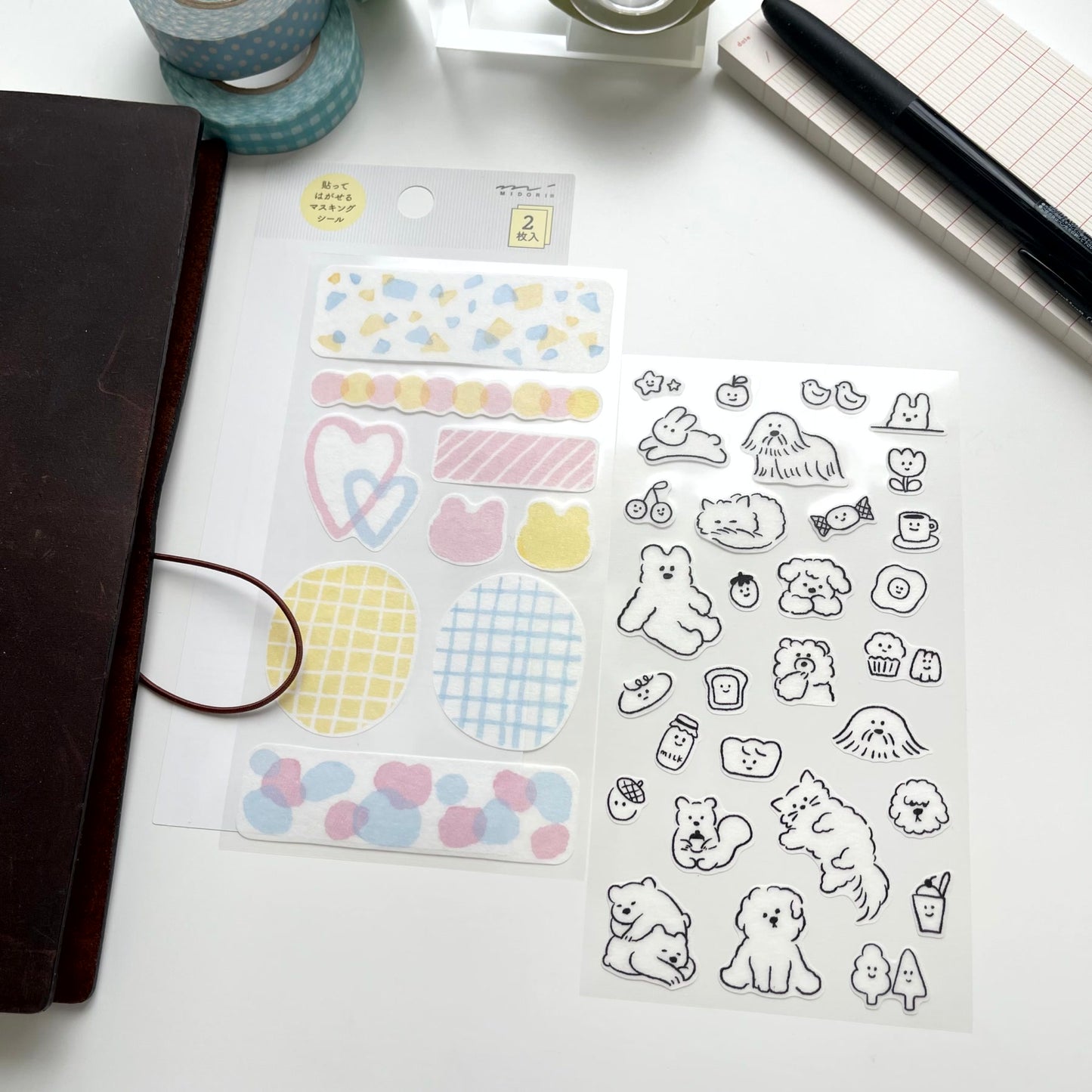 MIDORI Removable Planner Sticker / Animals
