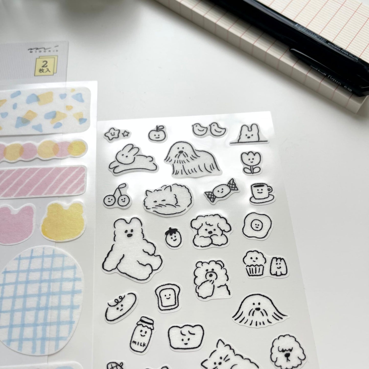 MIDORI Removable Planner Sticker / Animals