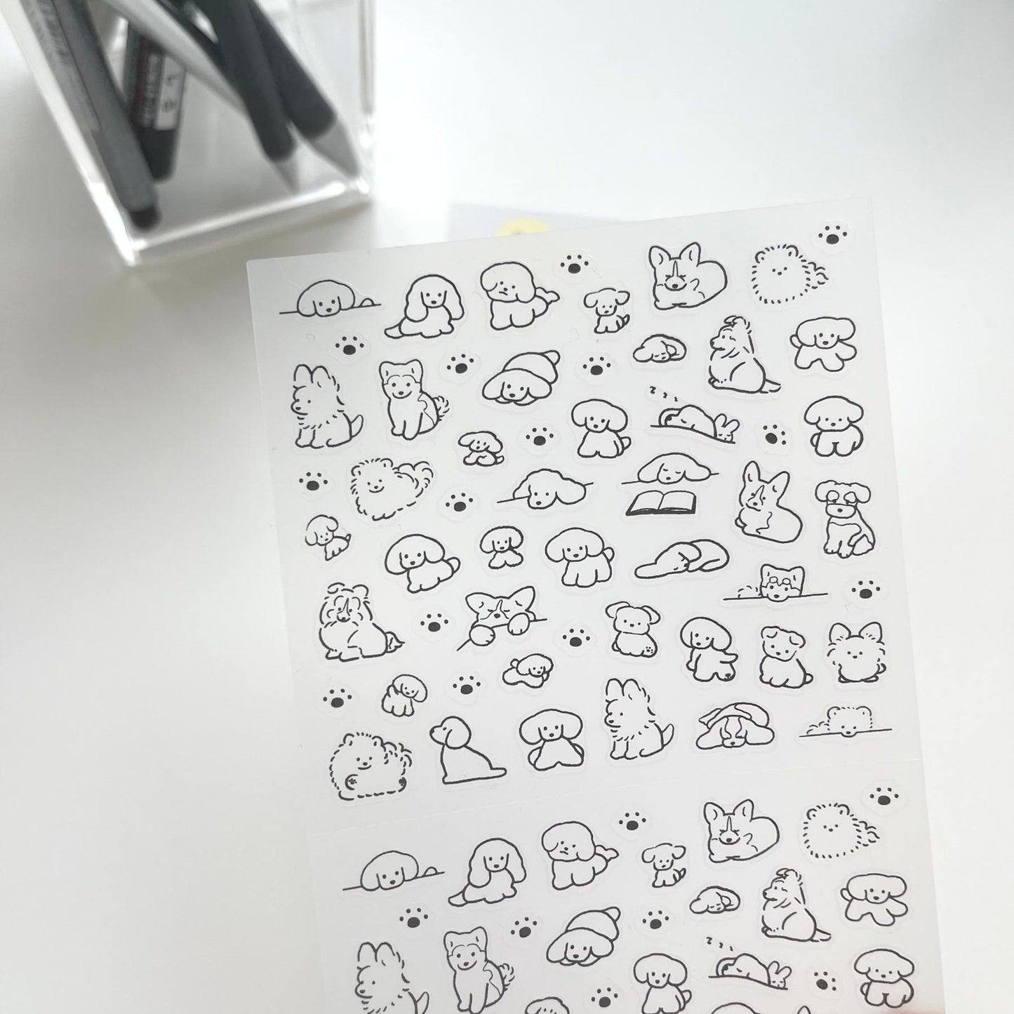 MIDORI Removable Dog Planner Stickers