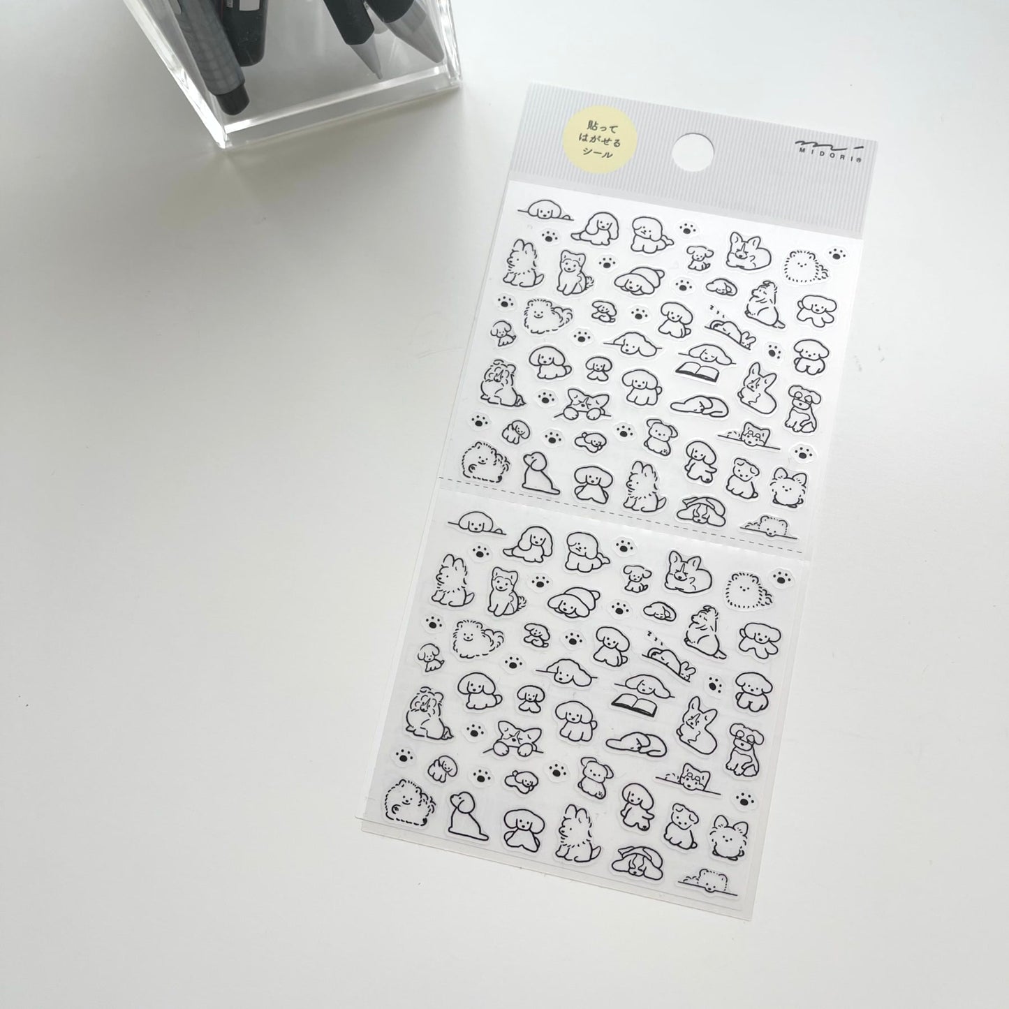MIDORI Removable Dog Planner Stickers