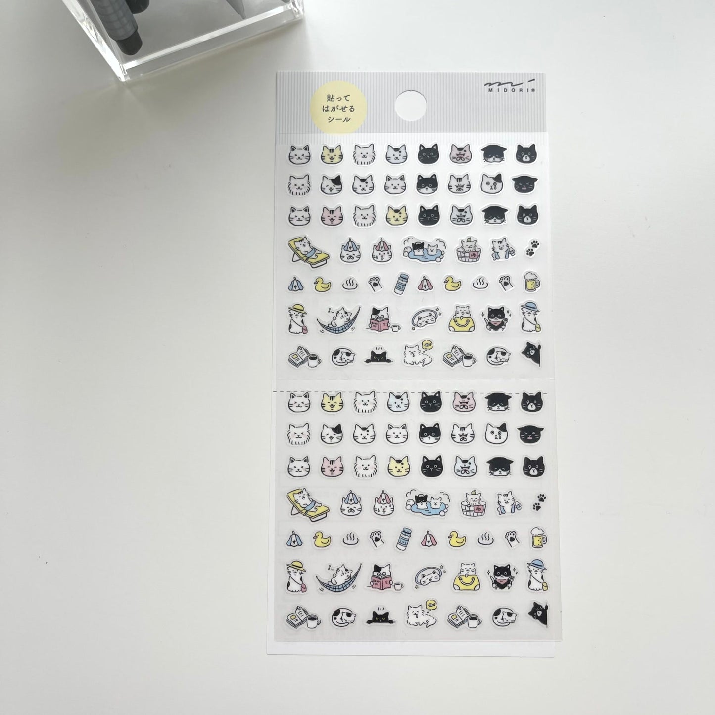 MIDORI Removable Cat Planner Sticker