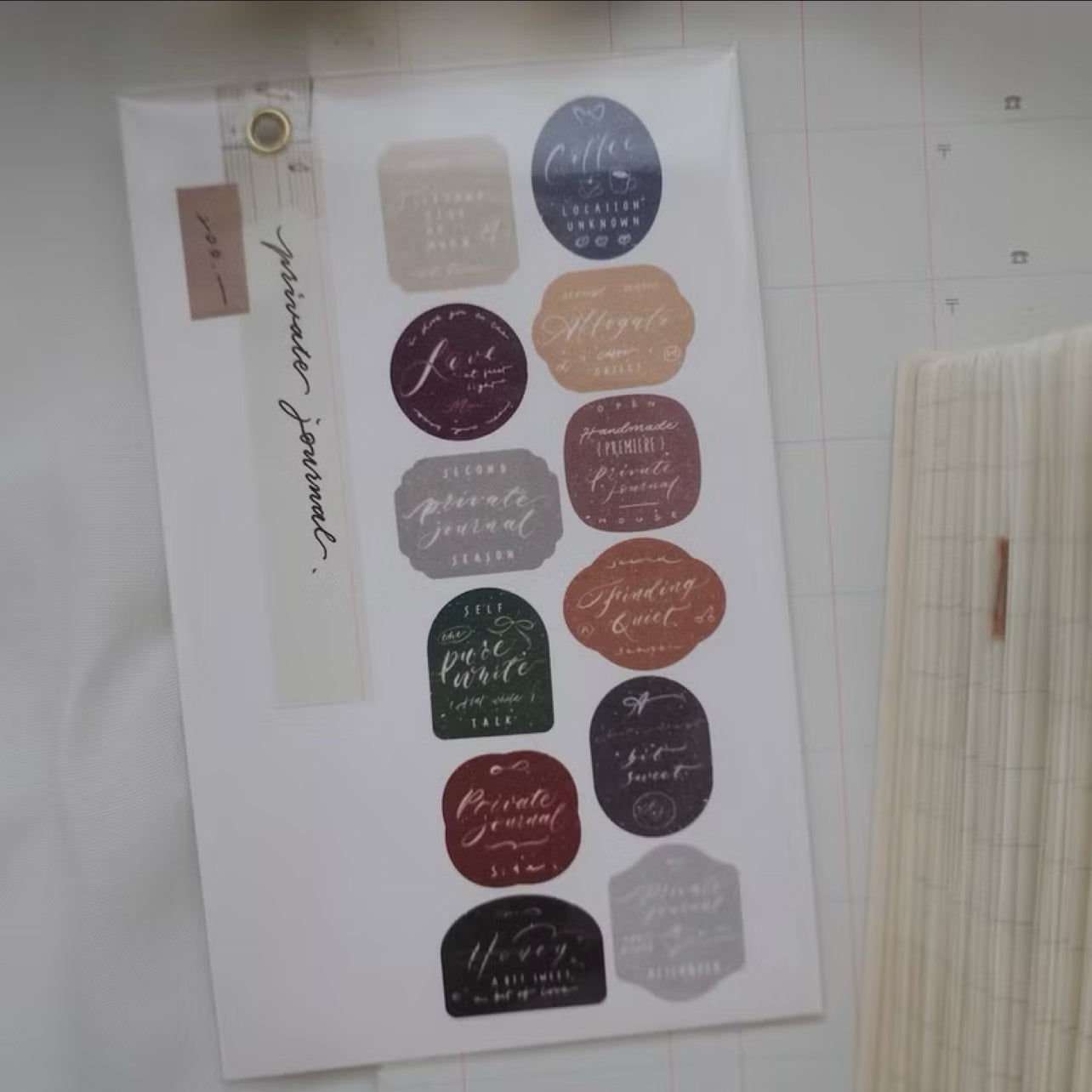 Mr. Eggplants Private journal Kiss-cut Sticker Roll