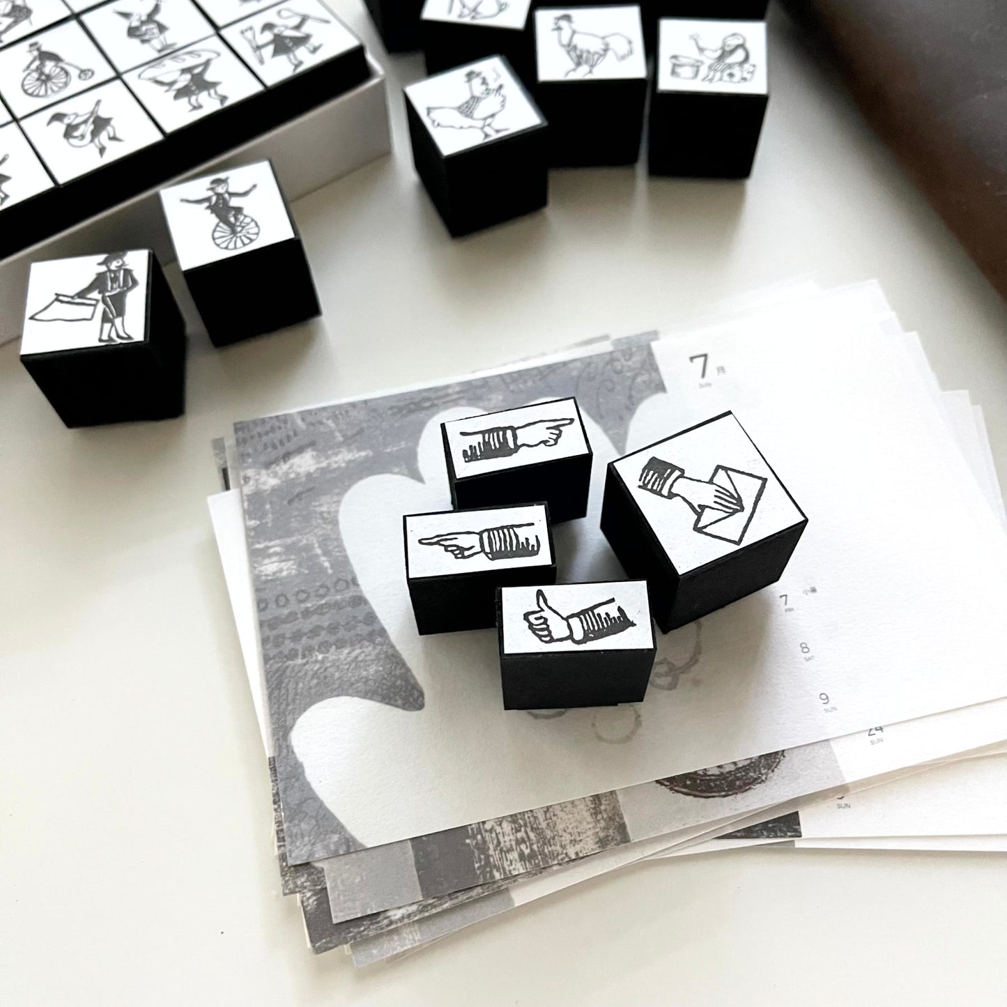 KOCKA Hand Series Rubber Stamp / 4 Designs
