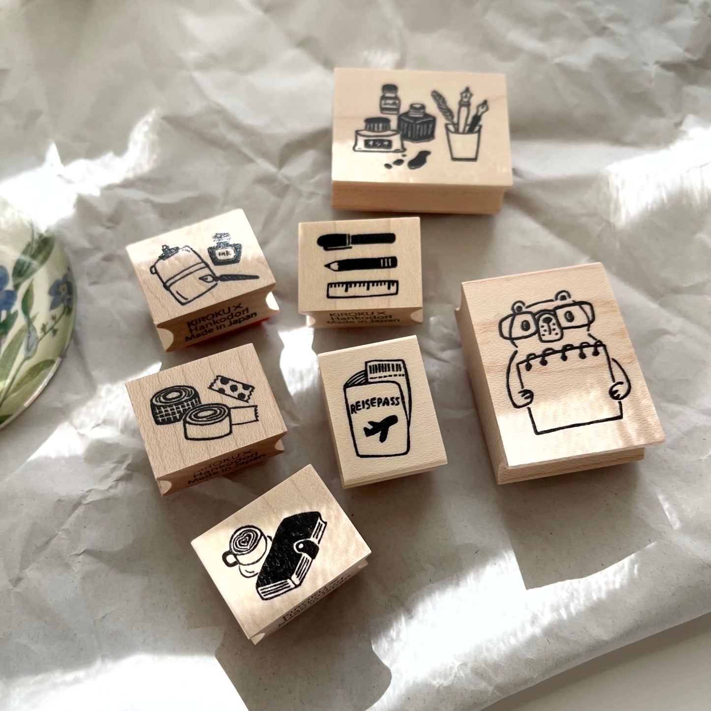Hankodori x Kiroku Rubber Stamps / 7 Designs