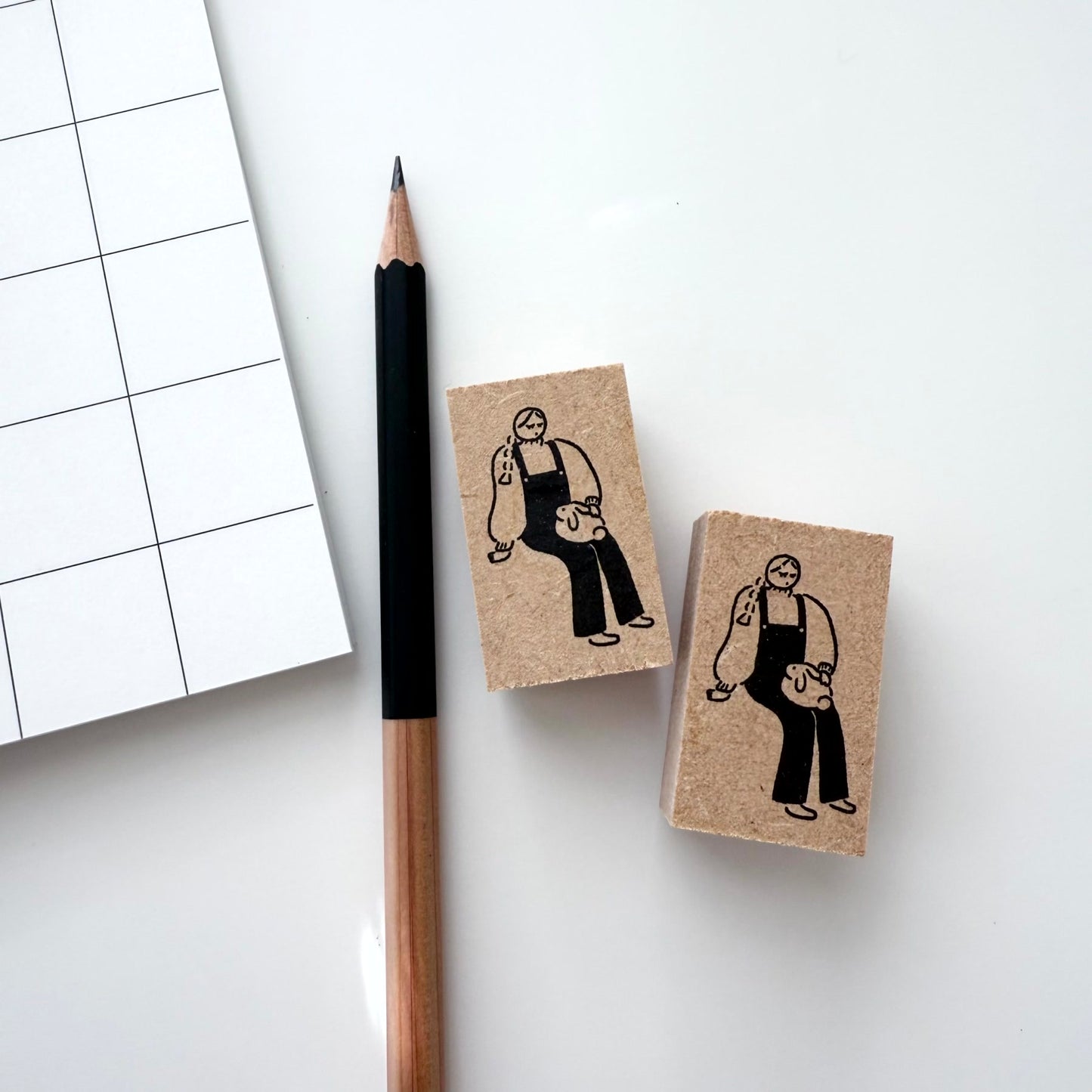 Stamp Marche Girl with Rabbit Stamp