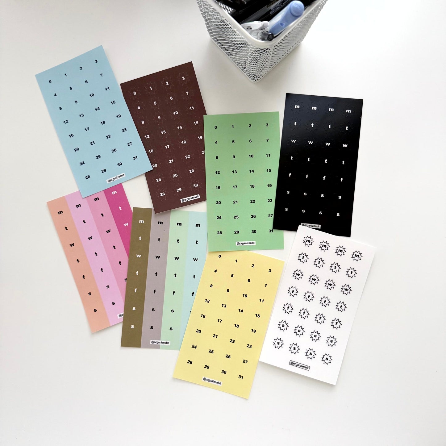 Organize a bit Day Sticker Set / 4 Options