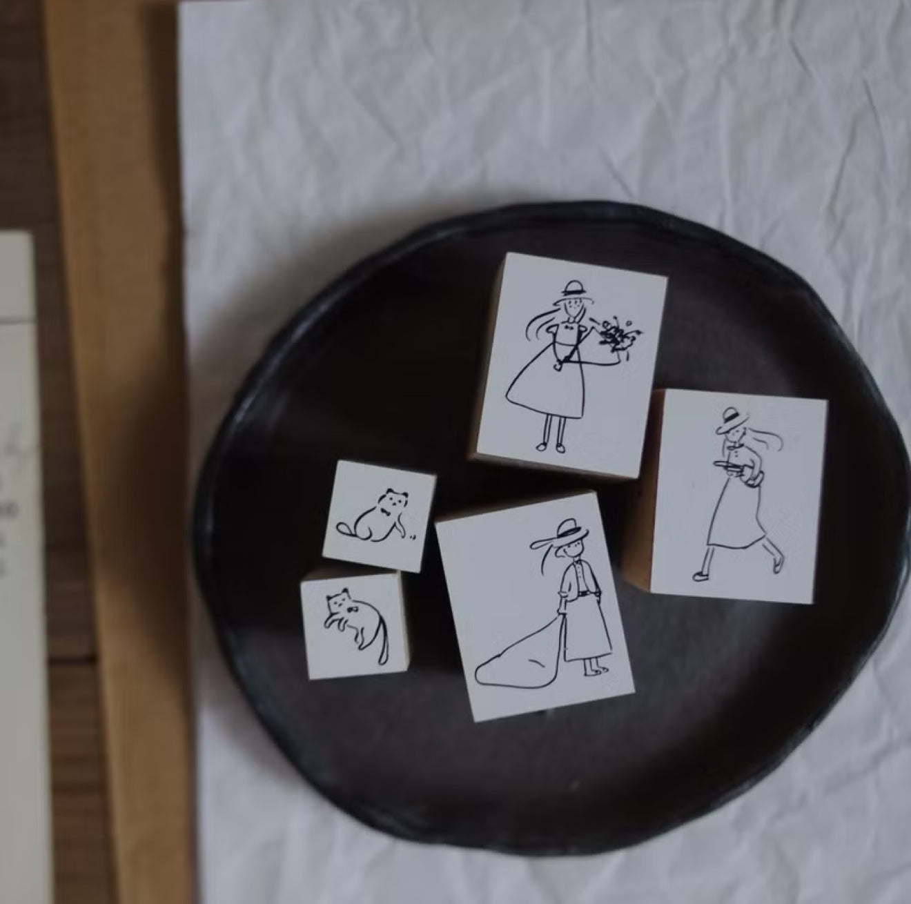 Mr. Eggplants Her & Her Kitty Rubber Stamps / 5 Designs