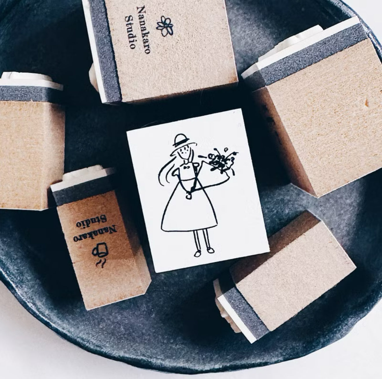 Mr. Eggplants Her & Her Kitty Rubber Stamps / 5 Designs