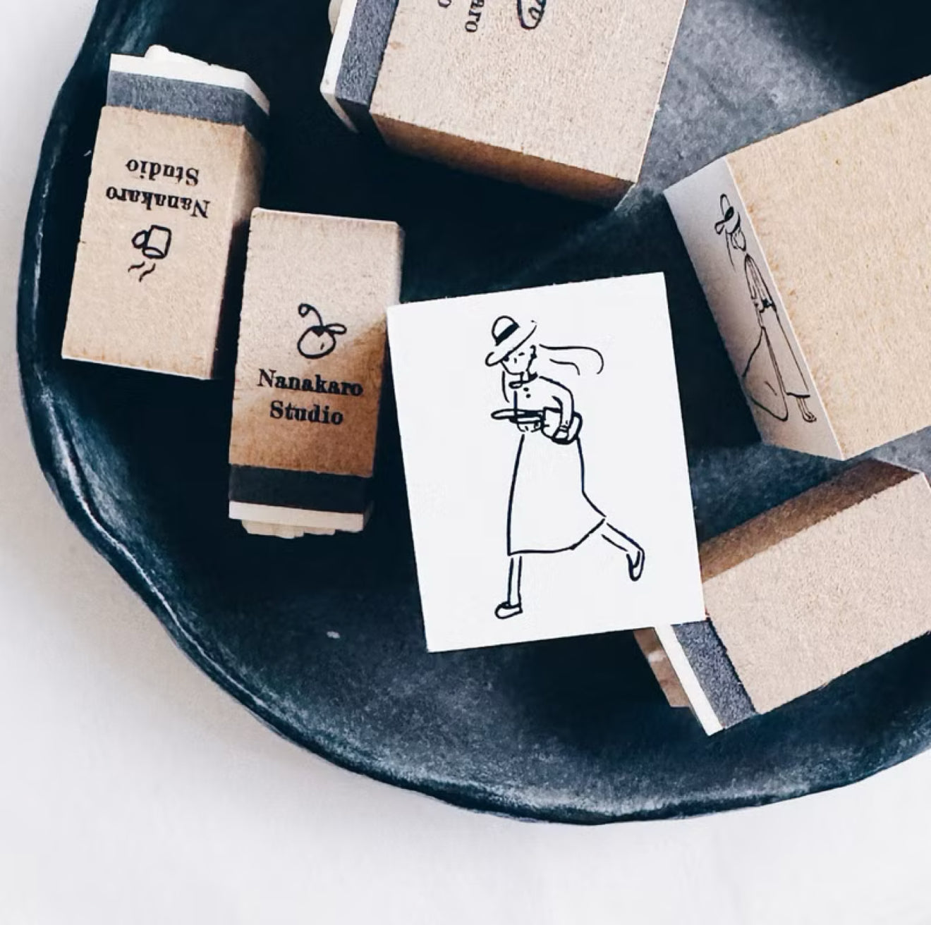 Mr. Eggplants Her & Her Kitty Rubber Stamps / 5 Designs