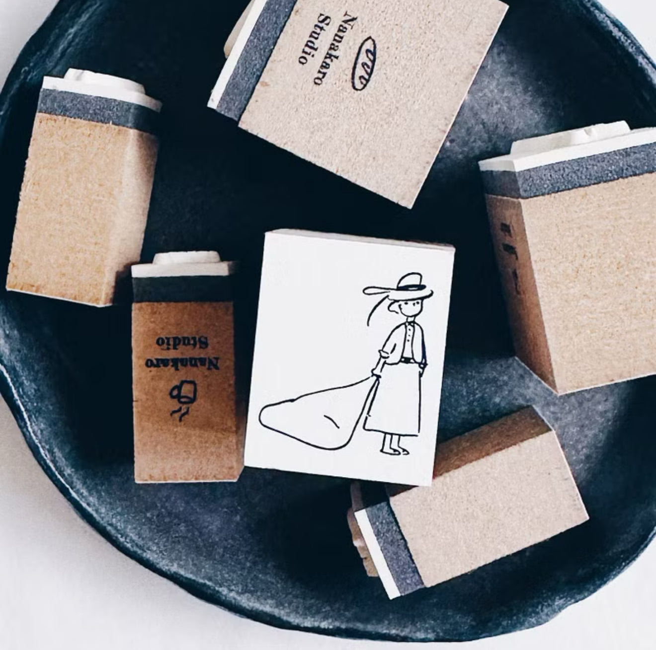 Mr. Eggplants Her & Her Kitty Rubber Stamps / 5 Designs