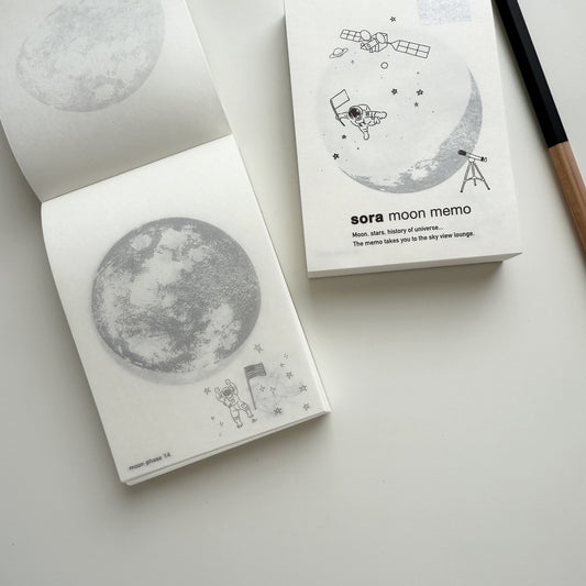 Sora Silver Moon Memo Block