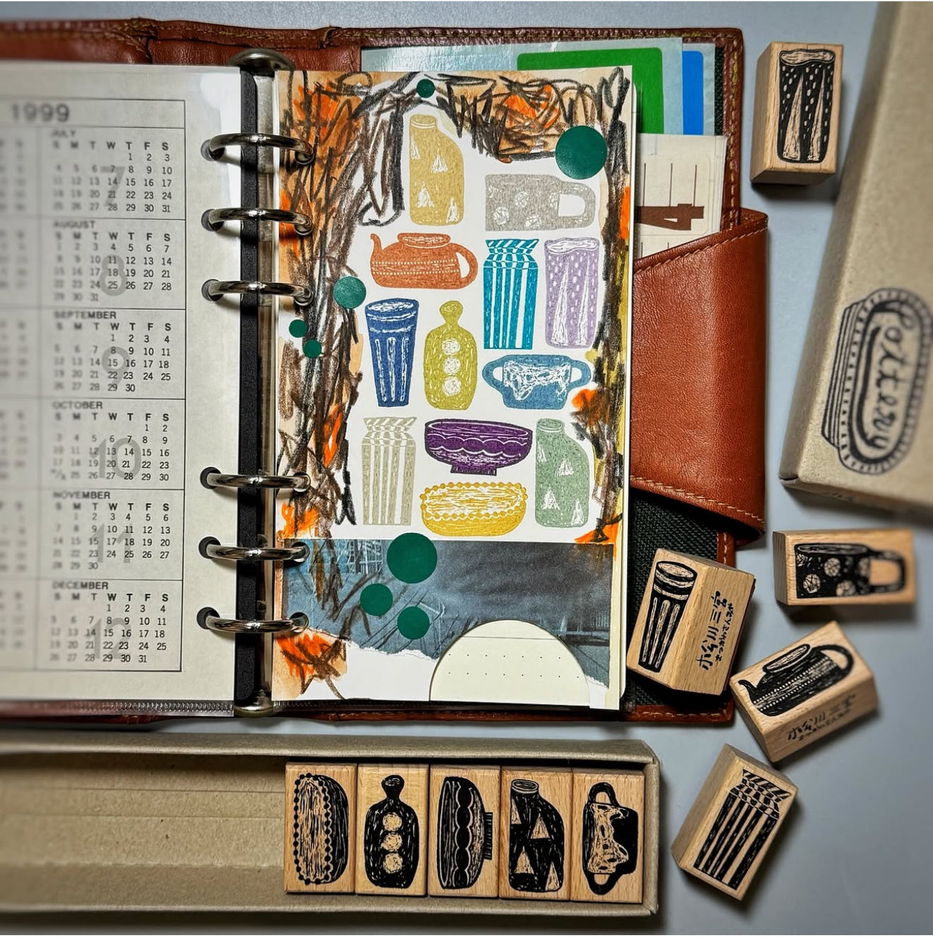 Pottery Rubber Stamp Set