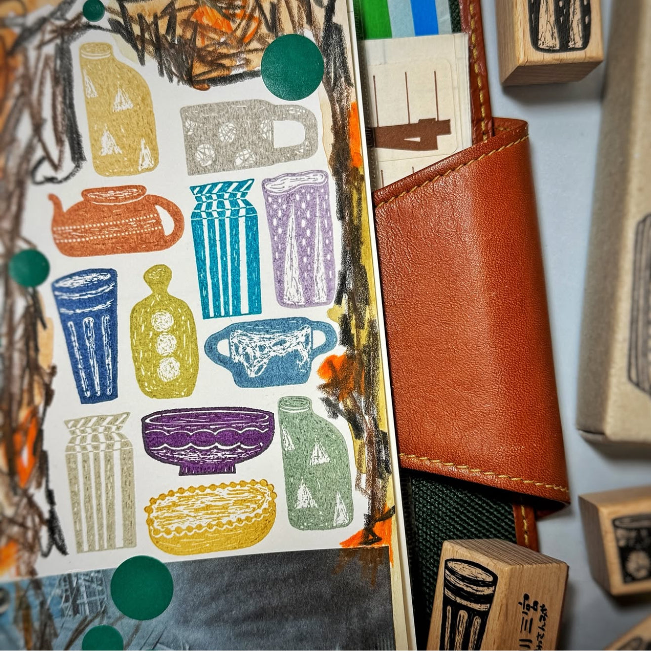 Pottery Rubber Stamp Set